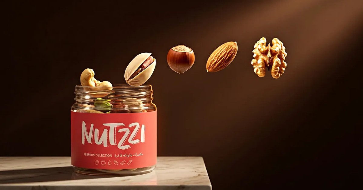 A nuts brand that scrolls like a film